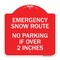 Signmission Emergency Snow Route No Parking Emergency Snow Route No Parking If Over 2 Inches, RW-1818-24108 A-DES-RW-1818-24108 - alternate 1